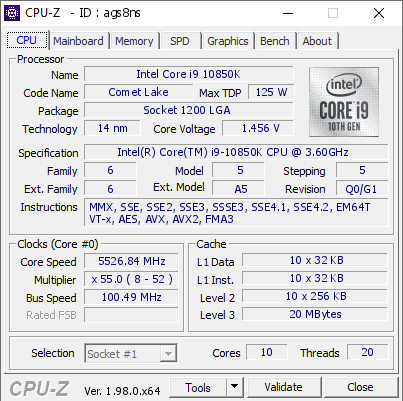 screenshot of CPU-Z validation for Dump [ags8ns] - Submitted by  zebra_hun  - 2021-12-22 20:13:25