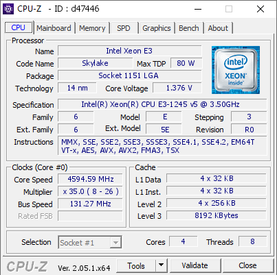 screenshot of CPU-Z validation for Dump [d47446] - Submitted by  Jyce  - 2023-05-13 12:07:45