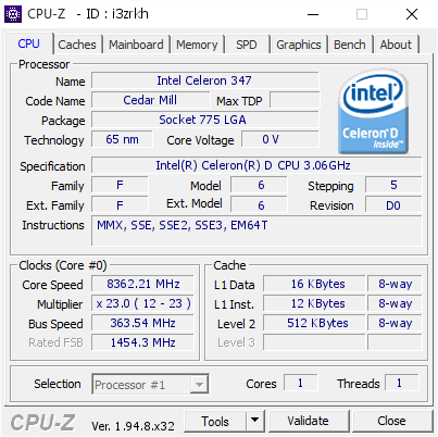 screenshot of CPU-Z validation for Dump [i3zrkh] - Submitted by  ROG-Ivan Qu/Q33  - 2020-12-09 13:12:08