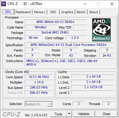 screenshot of CPU-Z validation for Dump [u578ev] - Submitted by  Barbar0ssa  - 2026-06-06 10:49:58